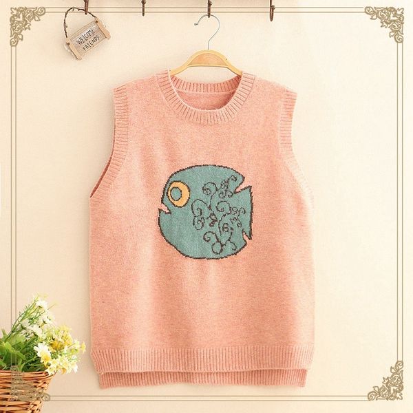 2019 autumn and winter literary new loose casual embroidery cartoon chubby fish round neck jacquard knitted wild sweater, Black;white
2019 autumn and winter literary new loose casual embroidery cartoon chubby fish round neck jacquard knitted wild sweater, Black;white