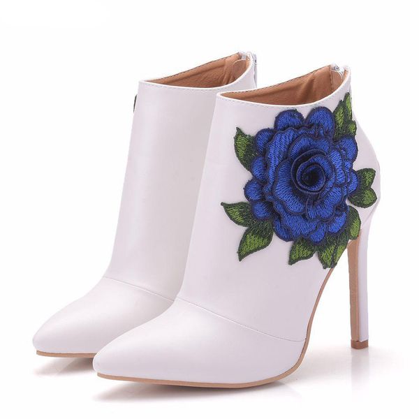 2019 fashion women pumps high heels wedding shoes pointed toe stiletto flower embroidery women shoes white lady ankle boots, Black
2019 fashion women pumps high heels wedding shoes pointed toe stiletto flower embroidery women shoes white lady ankle boots, Black