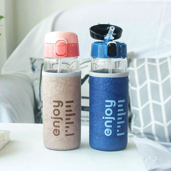 500ml sports straw glass water bottle leakproof hiking drinking bottle for water bpa tumbler with grip eco-friendly drinker
500ml sports straw glass water bottle leakproof hiking drinking bottle for water bpa tumbler with grip eco-friendly drinker