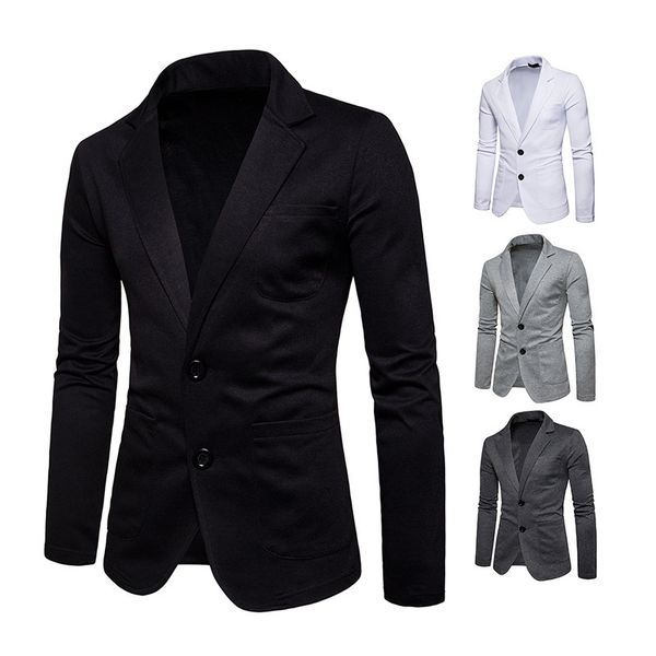 men's fashion two-button casual small suit jacket chinese clothes for men, White;black
men's fashion two-button casual small suit jacket chinese clothes for men, White;black