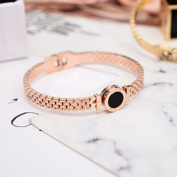 yun ruo fashion jewelry rose gold silver color luxury roman numerals bangle lover cuff 316l stainless steel woman not fade 2017, Black
yun ruo fashion jewelry rose gold silver color luxury roman numerals bangle lover cuff 316l stainless steel woman not fade 2017, Black