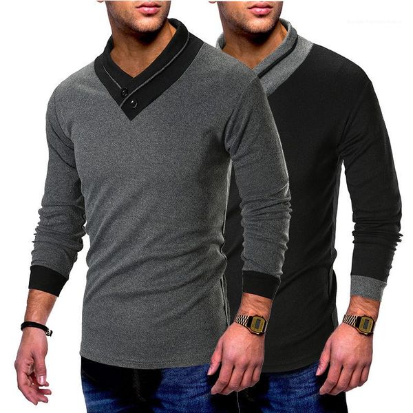 tshirts button v neck contrast color mens fashion long sleeve teenager clothing panelled designer mens, White;black
tshirts button v neck contrast color mens fashion long sleeve teenager clothing panelled designer mens, White;black
