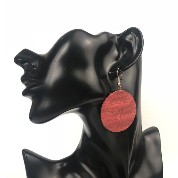 small embossing round cute genuine leather earrings for women wood grain sculptured statement dangle earring fashion jewelry drop shipping, Silver
small embossing round cute genuine leather earrings for women wood grain sculptured statement dangle earring fashion jewelry drop shipping, Silver