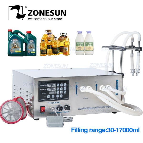 zonesun gz-d1 double head semi automatic filling machine laundry cooking oil water juice milk liquid bottle filling machine
zonesun gz-d1 double head semi automatic filling machine laundry cooking oil water juice milk liquid bottle filling machine