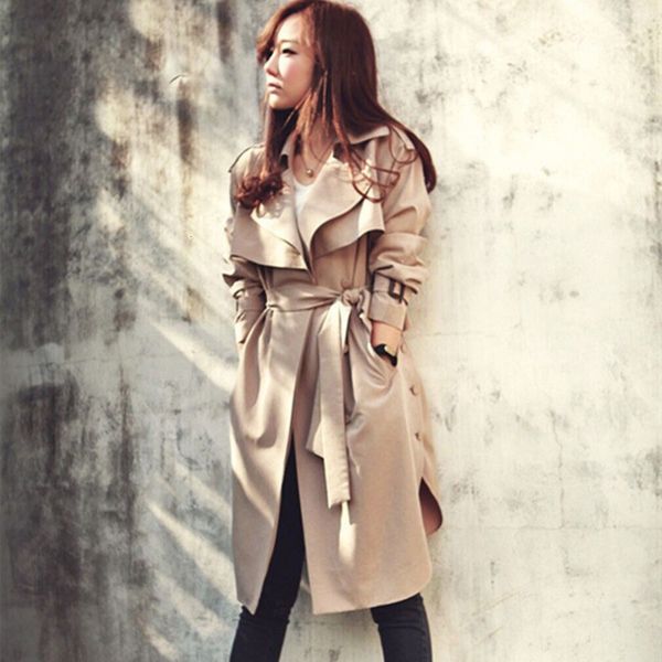 womens trench coat fashion long trench coat for women autumn spring trench coats outerwear loose coat gabardina mujer ho851770, Tan;black
womens trench coat fashion long trench coat for women autumn spring trench coats outerwear loose coat gabardina mujer ho851770, Tan;black