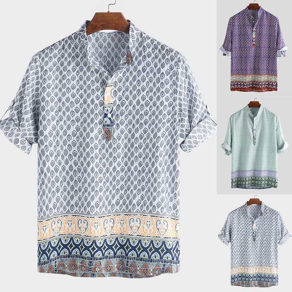sifan 2020 ethnic style print mens shirt short sleeve stand collar loose casual summer brand hawaiian shirts men vintage camisa, White;black
sifan 2020 ethnic style print mens shirt short sleeve stand collar loose casual summer brand hawaiian shirts men vintage camisa, White;black