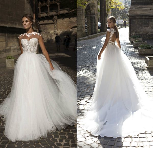 2019 lian rokman a line wedding dresses jewel neck sweep train vestidos de novia hollow back country wedding dress plus size bridal gowns, White
2019 lian rokman a line wedding dresses jewel neck sweep train vestidos de novia hollow back country wedding dress plus size bridal gowns, White