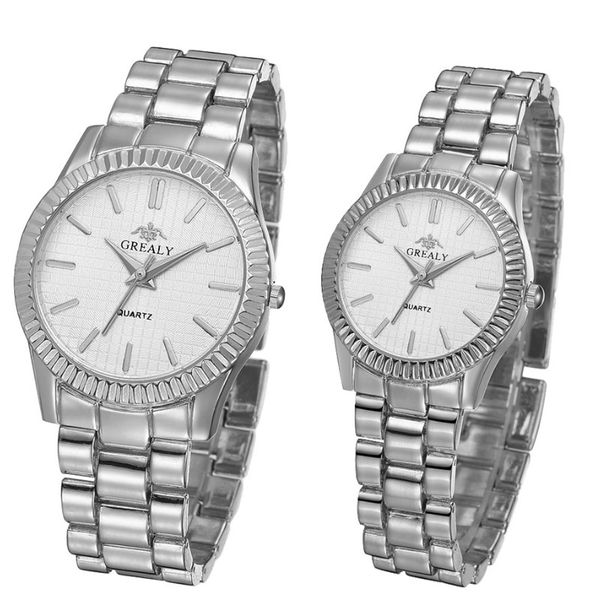 shopee picking watches classic stainless steel band watches, Slivery;brown
