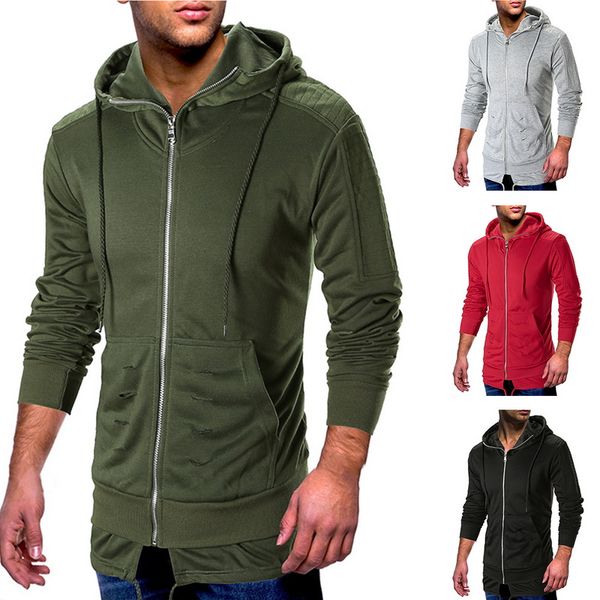 heflashor 2018 plus size men's hoodies autumn winter drawstring pocket hooded hole sweatshirt long sleeve male slim coat jacket, Black
heflashor 2018 plus size men's hoodies autumn winter drawstring pocket hooded hole sweatshirt long sleeve male slim coat jacket, Black