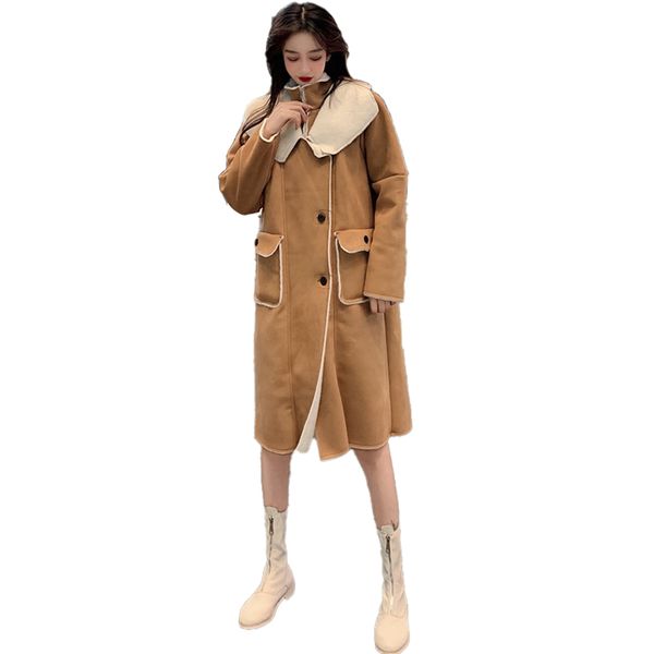 winter women's coat new loose imitation suede fur coat fashion leisure temperament warm collar loose thick wild warm jacket l008, Black
winter women's coat new loose imitation suede fur coat fashion leisure temperament warm collar loose thick wild warm jacket l008, Black