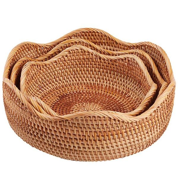 handmade rattan round fruit basket storage bowls kitchen organizer snack serving bowl (3-size kit, Pink;blue
handmade rattan round fruit basket storage bowls kitchen organizer snack serving bowl (3-size kit, Pink;blue