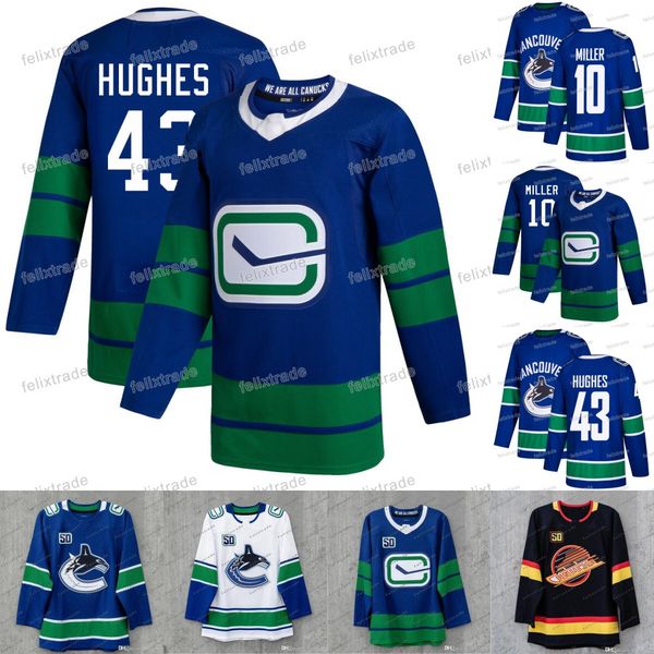 10 J.T. Miller 43 Quinn Hughes 50th Season Patch Vancouver Canucks Elias Pettersson Bo Horvat Brock Boeser Antoine Roussel Alexander Jersey
10 J.T. Miller 43 Quinn Hughes 50th Season Patch Vancouver Canucks Elias Pettersson Bo Horvat Brock Boeser Antoine Roussel Alexander Jersey