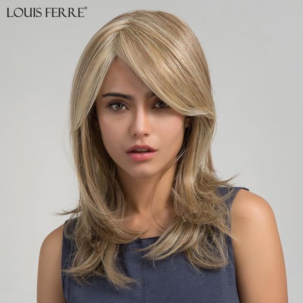 louis ferre women blonde medium length cascaded layers synthetic hair full wig straight wigs with side part heat resistant, Black
louis ferre women blonde medium length cascaded layers synthetic hair full wig straight wigs with side part heat resistant, Black