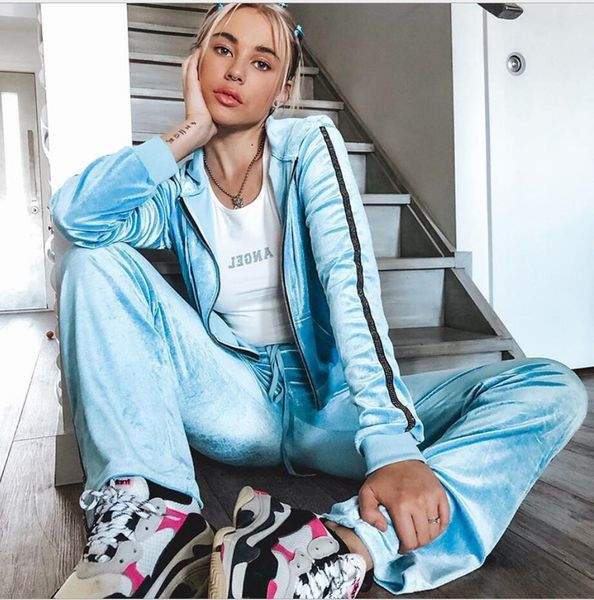 blue women designer tracksuit long sleeve t shirt pants 2 piece set tights leggings sportswear brand gym suits women clothing clothes, White
blue women designer tracksuit long sleeve t shirt pants 2 piece set tights leggings sportswear brand gym suits women clothing clothes, White