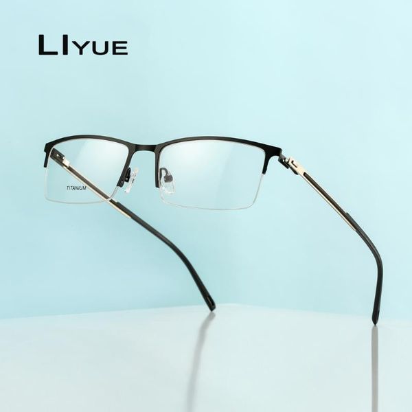fashion square glasses frames men optical computer myopia prescription glass half metal spectacles eyeglasses screwless eyewear, Black
fashion square glasses frames men optical computer myopia prescription glass half metal spectacles eyeglasses screwless eyewear, Black