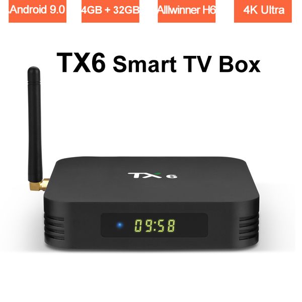 TX6 Android 9.0 TV Box 4G 32G Allwinner H6 Quad Core Antenna Wifi 2.4G Media Player 4K Ultra HD Set Top Boxes 4GB RAM 32G ROM 2G16G TVbox
TX6 Android 9.0 TV Box 4G 32G Allwinner H6 Quad Core Antenna Wifi 2.4G Media Player 4K Ultra HD Set Top Boxes 4GB RAM 32G ROM 2G16G TVbox