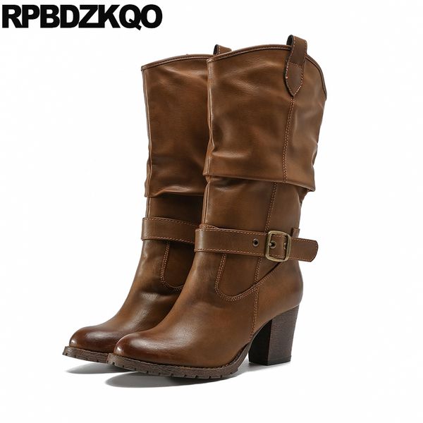 high heel 2017 belts shoes round toe mid calf slip on vintage chunky western boots cowboy brown women cowgirl ladies new female, Black
high heel 2017 belts shoes round toe mid calf slip on vintage chunky western boots cowboy brown women cowgirl ladies new female, Black