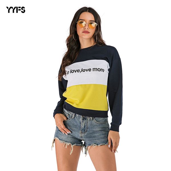 european and american womens stitching contrasting color letter printing round neck sweater womens long sleeve fashion casual fashion 2020 s, Black
european and american womens stitching contrasting color letter printing round neck sweater womens long sleeve fashion casual fashion 2020 s, Black