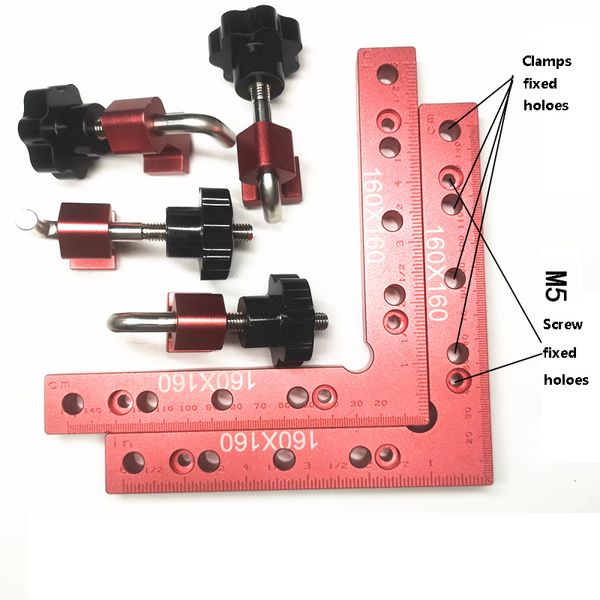 6pcs/set 160*160mm square ruler l block ruler 90 degree right angle positioning panel fixing clip woodworking carpenter tools
6pcs/set 160*160mm square ruler l block ruler 90 degree right angle positioning panel fixing clip woodworking carpenter tools