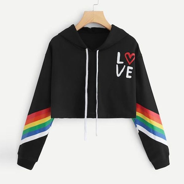 fashion female long sleeve hoodie pullover sweatshirt rainbow letter print women's sweatshirt ladies clothes felpe donna, Black
fashion female long sleeve hoodie pullover sweatshirt rainbow letter print women's sweatshirt ladies clothes felpe donna, Black