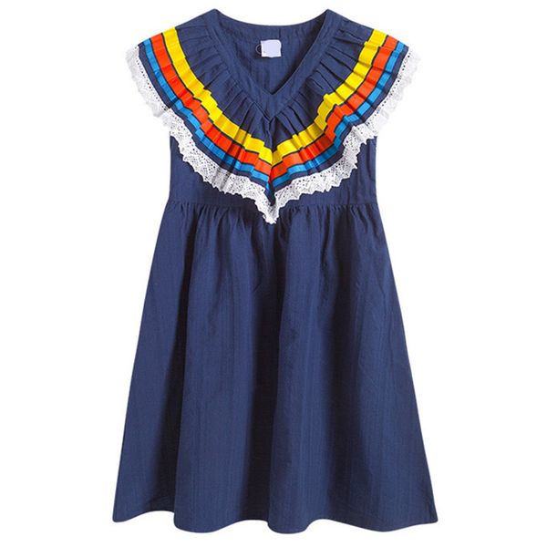 6 to 16 years kids & teenager girls summer rainbow striped collar v-neck cotton casual flare dress child fashion dresses t200229, Red;yellow
6 to 16 years kids & teenager girls summer rainbow striped collar v-neck cotton casual flare dress child fashion dresses t200229, Red;yellow