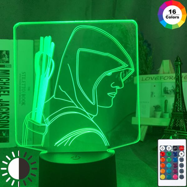 3d lamp marvel superhero green arrow nightlight for boy's room decoration color changing acrylic laser led night light xmas gift
3d lamp marvel superhero green arrow nightlight for boy's room decoration color changing acrylic laser led night light xmas gift