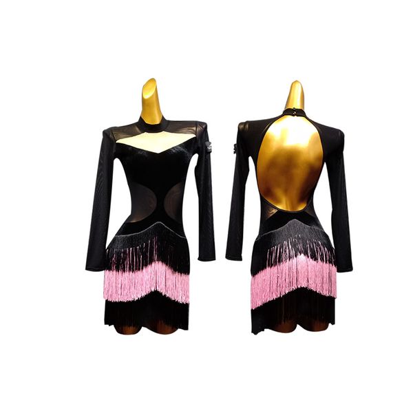 pole dance clothing latin dance dress tango velvet women wear clothes jazz costumes salsa dress competition, Black;red
pole dance clothing latin dance dress tango velvet women wear clothes jazz costumes salsa dress competition, Black;red