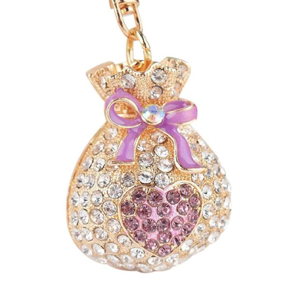 gold blessing bag money bag crystal metal pendant keychain girl charm car key ring pendant creative small gift y40, Silver
gold blessing bag money bag crystal metal pendant keychain girl charm car key ring pendant creative small gift y40, Silver