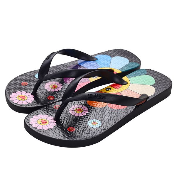 2020 summer women's shoes new creative flip-flops lovely net red sun flower fashion joker beach shoes flat non-slip, Black
2020 summer women's shoes new creative flip-flops lovely net red sun flower fashion joker beach shoes flat non-slip, Black