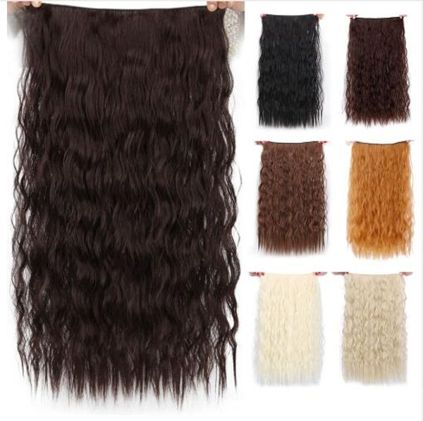 5 clips synthetic hair long corn curly blonde clip in hair extensions false brown black hair pieces for women, Black;brown
5 clips synthetic hair long corn curly blonde clip in hair extensions false brown black hair pieces for women, Black;brown