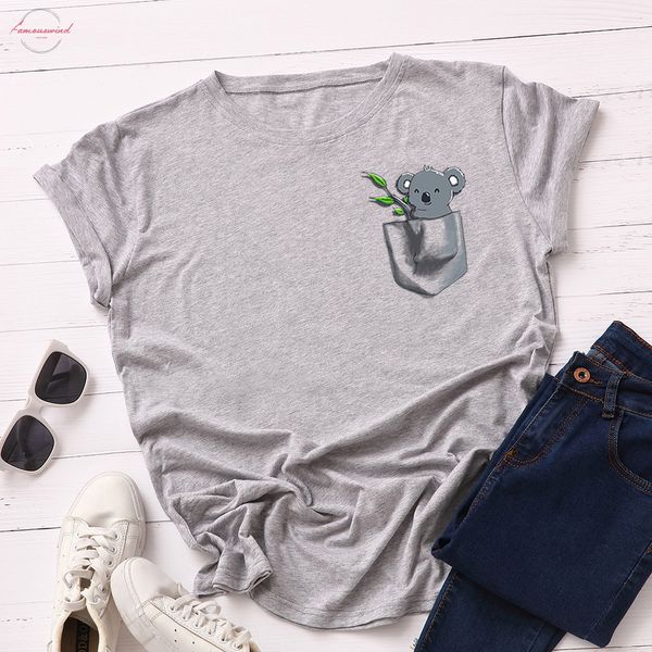 женщины t shirt графический хлопок тис футболки топы одежда уличная с коротким рукавом плюс размер симпатичные коала печати смешные рубашку, White
женщины t shirt графический хлопок тис футболки топы одежда уличная с коротким рукавом плюс размер симпатичные коала печати смешные рубашку, White