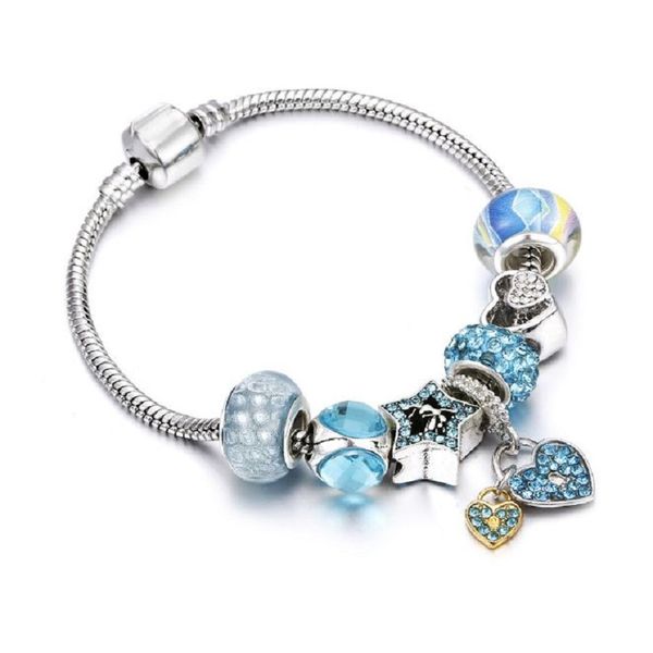 exquisite fashion pandorapant family chain gold and silver pendant bracelet diy creative lake blue crystal bracelet, Black
exquisite fashion pandorapant family chain gold and silver pendant bracelet diy creative lake blue crystal bracelet, Black