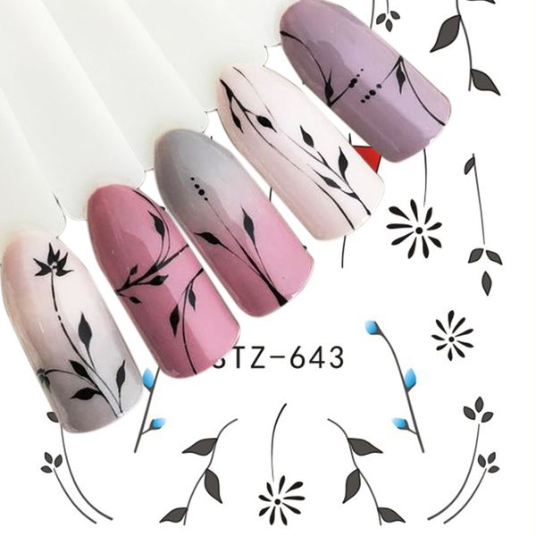 water 1pcs nail art sticker transfer decals simple dotting flower manicure sliders nail art decoration watermark wraps 643, Black
water 1pcs nail art sticker transfer decals simple dotting flower manicure sliders nail art decoration watermark wraps 643, Black