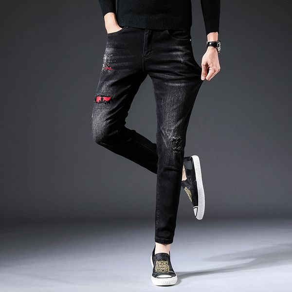 2020 черные джинсы сыпется патч патч тощий мужчины тонкий свободного покроя джинсы дизайнер брюки карандаш брюки джинсы весна лето брюки, Blue
2020 черные джинсы сыпется патч патч тощий мужчины тонкий свободного покроя джинсы дизайнер брюки карандаш брюки джинсы весна лето брюки, Blue
