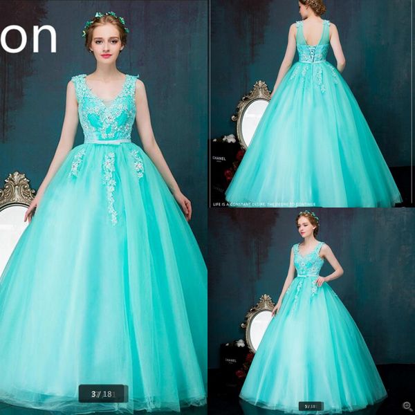 new arrival sky blue ball gown sleeveless v neck prom dress lace appliques crystals puffy corset prom gowns sweet 16 ing, Black
new arrival sky blue ball gown sleeveless v neck prom dress lace appliques crystals puffy corset prom gowns sweet 16 ing, Black