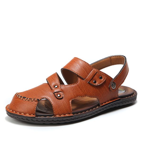 fashion leisure men's sandals basic front rear strap low summer shoes pu solid sewing men beach shoes, Black
fashion leisure men's sandals basic front rear strap low summer shoes pu solid sewing men beach shoes, Black