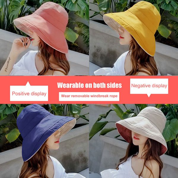 sunhat women summer beach wide brim sunscreen outdoor travel hat rolled double-sided fisherman hat asd88, Black;white
sunhat women summer beach wide brim sunscreen outdoor travel hat rolled double-sided fisherman hat asd88, Black;white