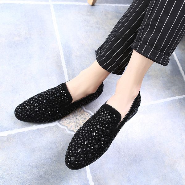 летний новой корейской версии mens ступил остроконечные обувь баллок rhinestone ночной клуб дамский tide мужская обувь, Black
летний новой корейской версии mens ступил остроконечные обувь баллок rhinestone ночной клуб дамский tide мужская обувь, Black