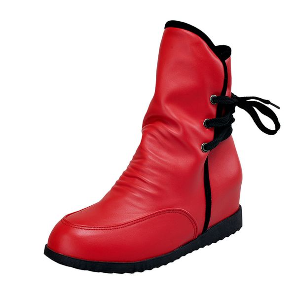 winter boots 2019 women boots wedge mid calf women shoes red fashion mother shoes leather round toe ladies, Black
winter boots 2019 women boots wedge mid calf women shoes red fashion mother shoes leather round toe ladies, Black