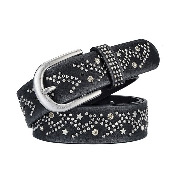 bling women belts popular street style belt good quality leather casual jeans strap fashion rivets retro lady dress belts, Black;brown
bling women belts popular street style belt good quality leather casual jeans strap fashion rivets retro lady dress belts, Black;brown