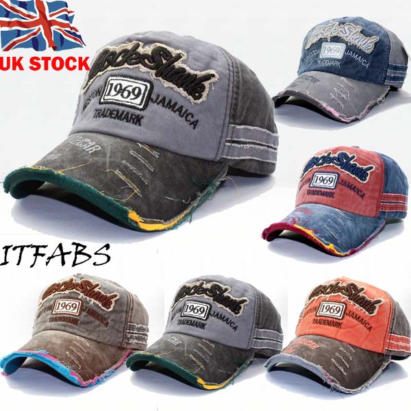 men women's vintage baseball cap adjustable denim distressed trucker hat, Black;white
men women's vintage baseball cap adjustable denim distressed trucker hat, Black;white