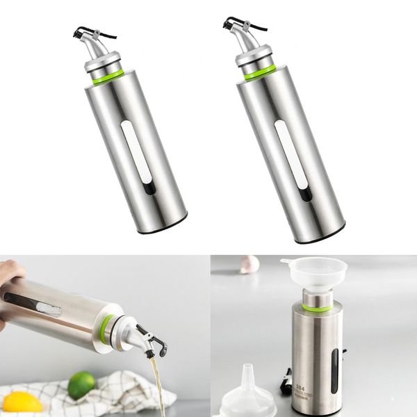 2 pieces stainless steel olive oil vinegar dispensers - soy sauce container cruets drip pouring elegant gorgeous 150ml/250ml
2 pieces stainless steel olive oil vinegar dispensers - soy sauce container cruets drip pouring elegant gorgeous 150ml/250ml