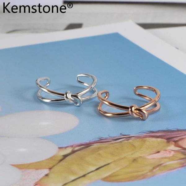 kemstone rose gold/sliver color copper alloy hollow-out twist tie adjustable ring women jewelry gift, Silver
kemstone rose gold/sliver color copper alloy hollow-out twist tie adjustable ring women jewelry gift, Silver