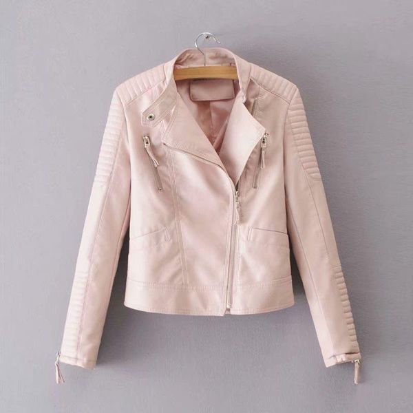 2019 new fashion boyfriend style women motorcycle pu leather jacket pink blue slim fit autumn outerwear female punk biker jacket, Black
2019 new fashion boyfriend style women motorcycle pu leather jacket pink blue slim fit autumn outerwear female punk biker jacket, Black