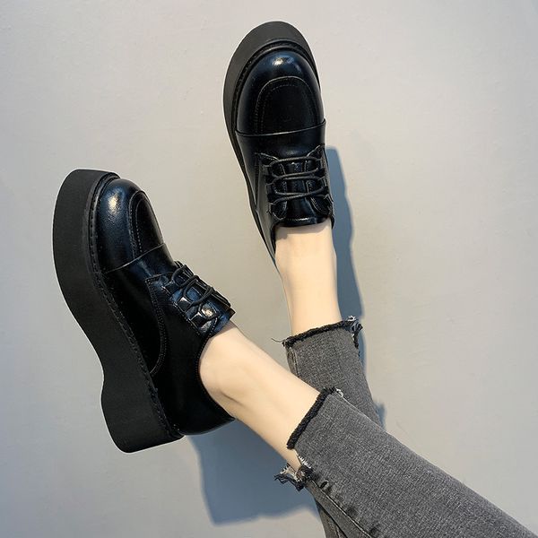 2020 spring new women lace wild black small shoes british college sponge cake women's thick bottom casual single shoes
2020 spring new women lace wild black small shoes british college sponge cake women's thick bottom casual single shoes