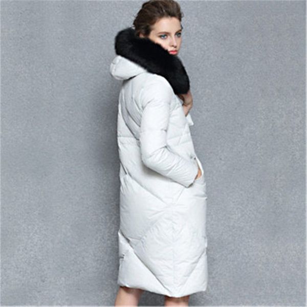 fashion winter coat women 2019 women's white duck down jacket long thickening with hood female jacket outwear t538, Black
fashion winter coat women 2019 women's white duck down jacket long thickening with hood female jacket outwear t538, Black