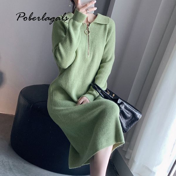 autumn lapel zipper pullover oversize loose sweater winter women 2019 pull jumper pullovers women knitted sweater dress female, White;black
autumn lapel zipper pullover oversize loose sweater winter women 2019 pull jumper pullovers women knitted sweater dress female, White;black