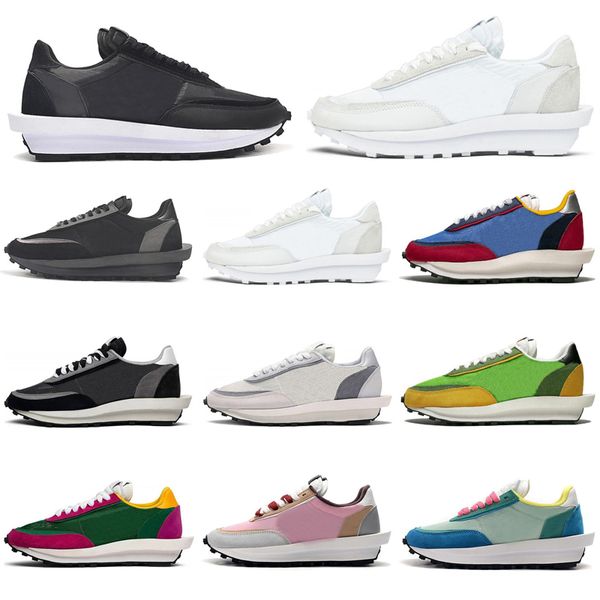 sacai waffle ldv ld ldwaffle men women running shoes black white nylon varsity blue outdoor mens trainers sports sneakers runners 
sacai waffle ldv ld ldwaffle men women running shoes black white nylon varsity blue outdoor mens trainers sports sneakers runners