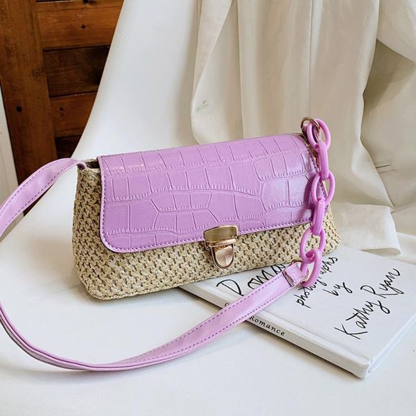 women straw handbag woven knit splicing shoulder bags stone pattern pu leather underarm bags hobos bag mini baguette bag bolsa
women straw handbag woven knit splicing shoulder bags stone pattern pu leather underarm bags hobos bag mini baguette bag bolsa