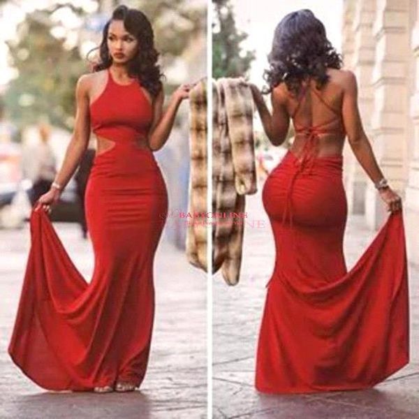 halter backless red mermaid prom dress 2019 floor length formal party gowns vestidos de graduacion long evening dresses custom made, Black
halter backless red mermaid prom dress 2019 floor length formal party gowns vestidos de graduacion long evening dresses custom made, Black